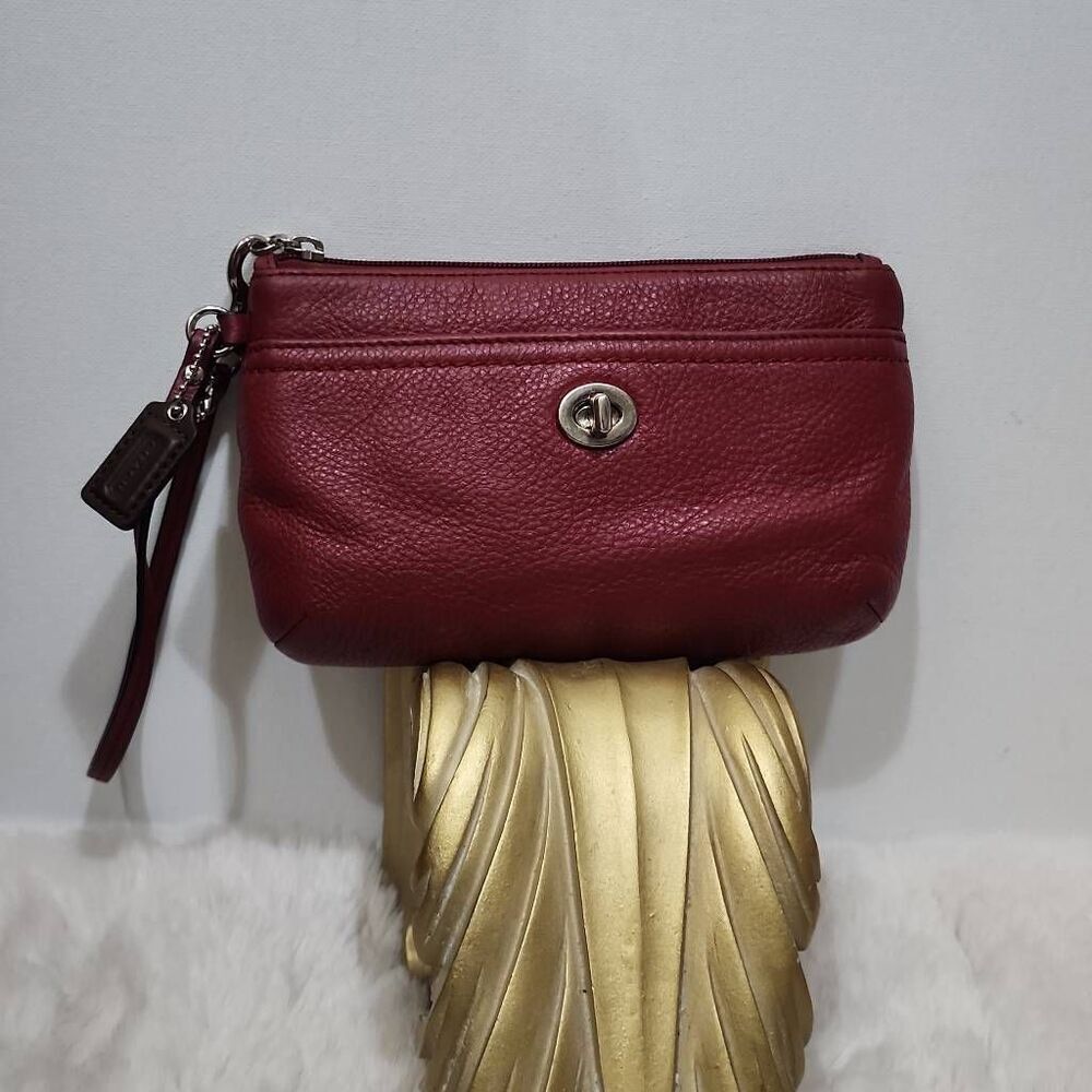 Coach Park Medium Pebbled Leather Wristlet